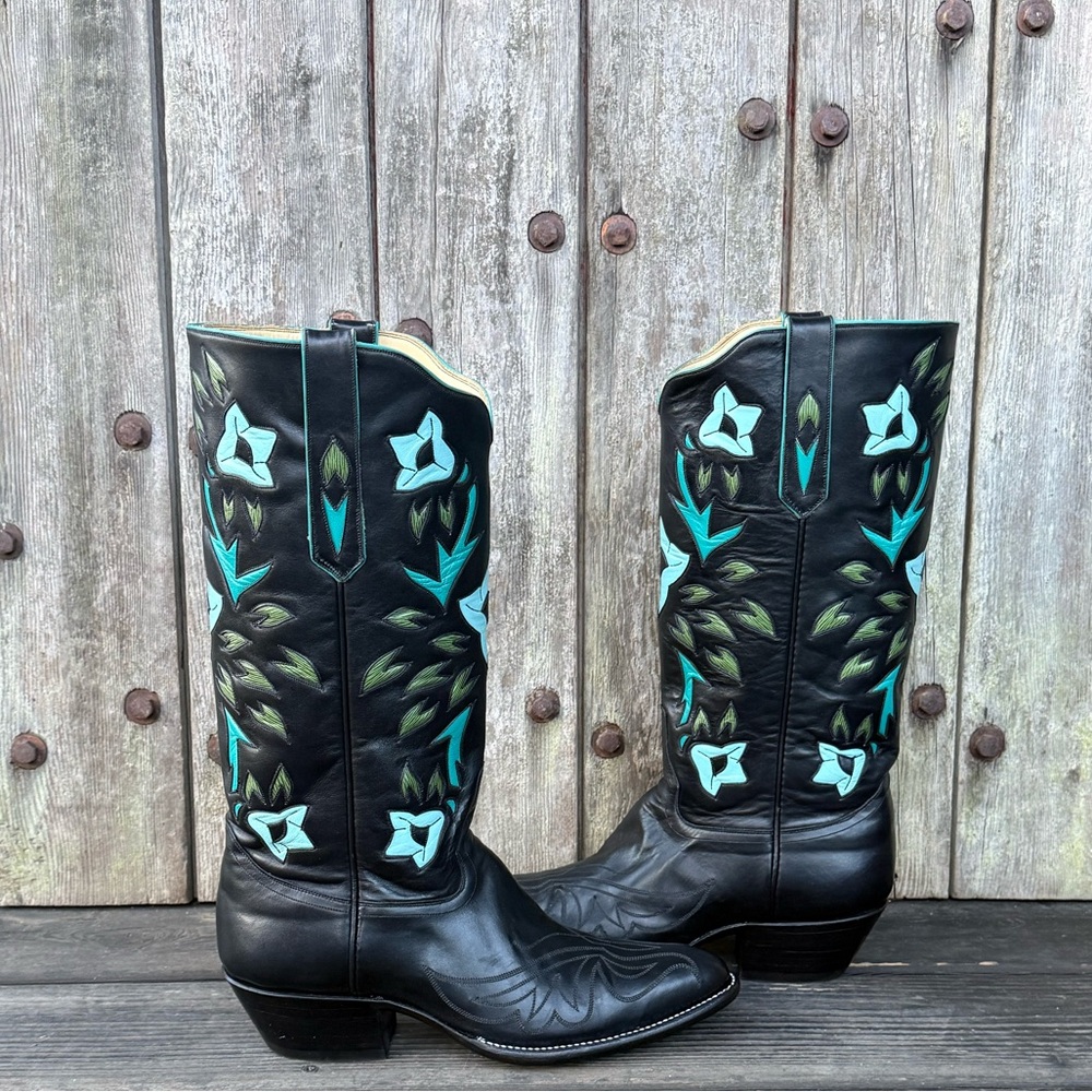 Vintage Rocketbuster Boots “Bluebell" Design in "Anna" Boot Style